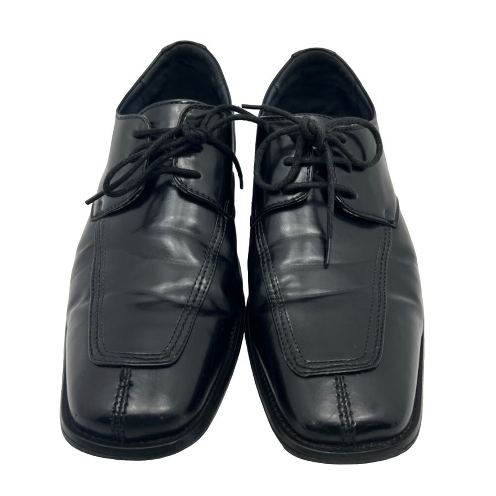 Alberto Fellini Obama Black Upper Square Toe Derby Mens 9 Dress Shoes
